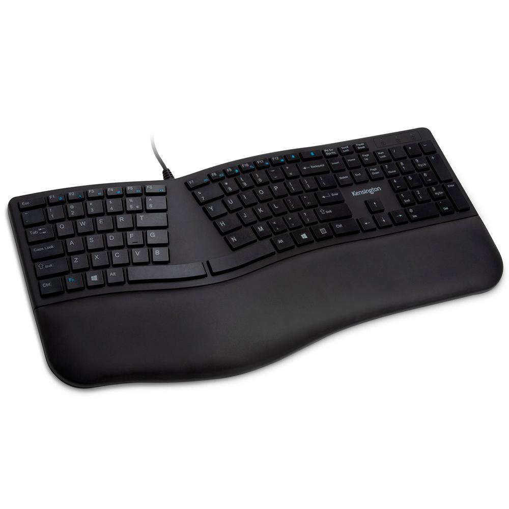 Teclado Alambrico Ergonomico Pro Fit Negro