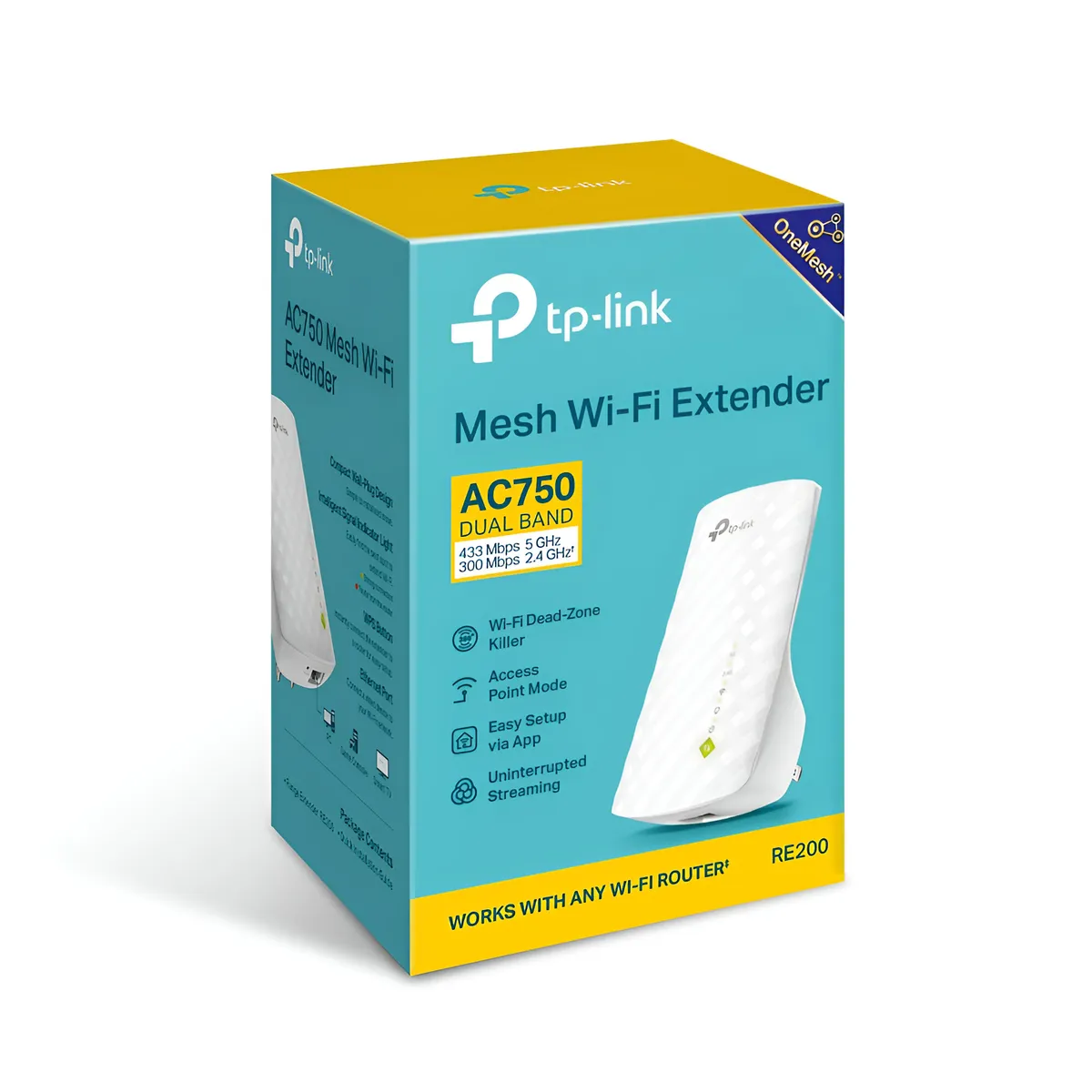 Repetidor Wifi Tp-Link 450Mbps Re200 Ac750 Dual Band Pro