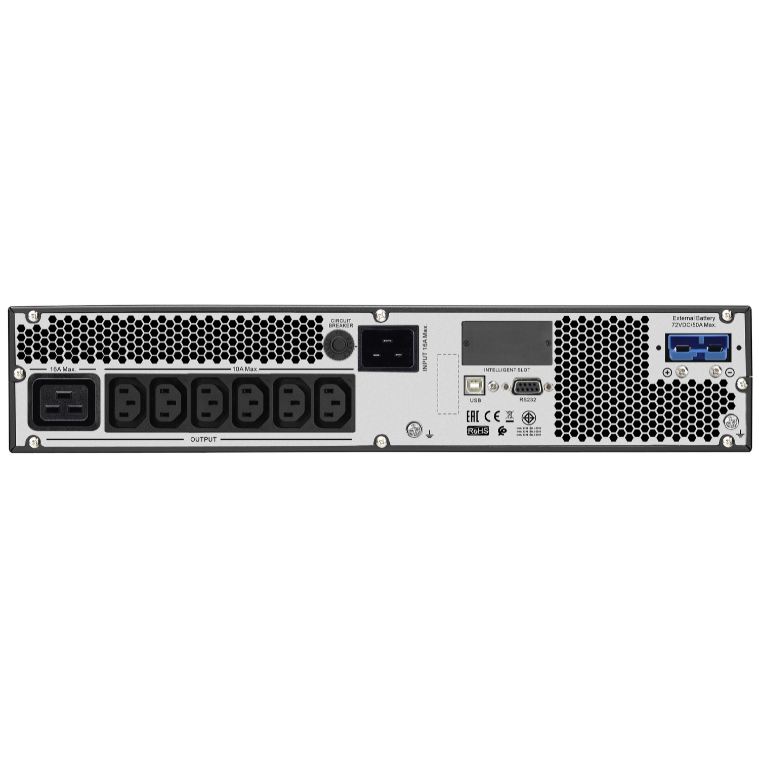 UPS APC Easy On-Line (3000 VA / 2400 W, 230V, 6 Salidas C13, 1 Salida C19, para Rack 4U) - Imagen 4
