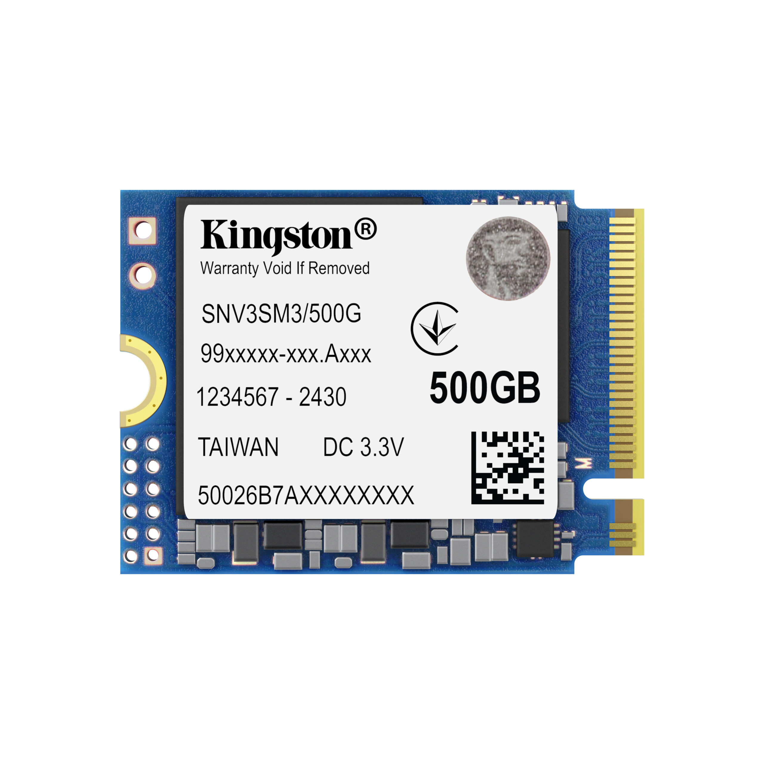 Unidad SSD Kingston NV3 500GB M.2 22*30 PCIe4x4 NVMe Lec5000MB/s Esc3000MB/s