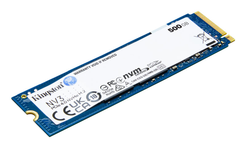Unidad SSD Kingston NV3 500GB M.2 22*80 PCIe4x4 NVMe Lec5000MB/s Esc3000MB/s